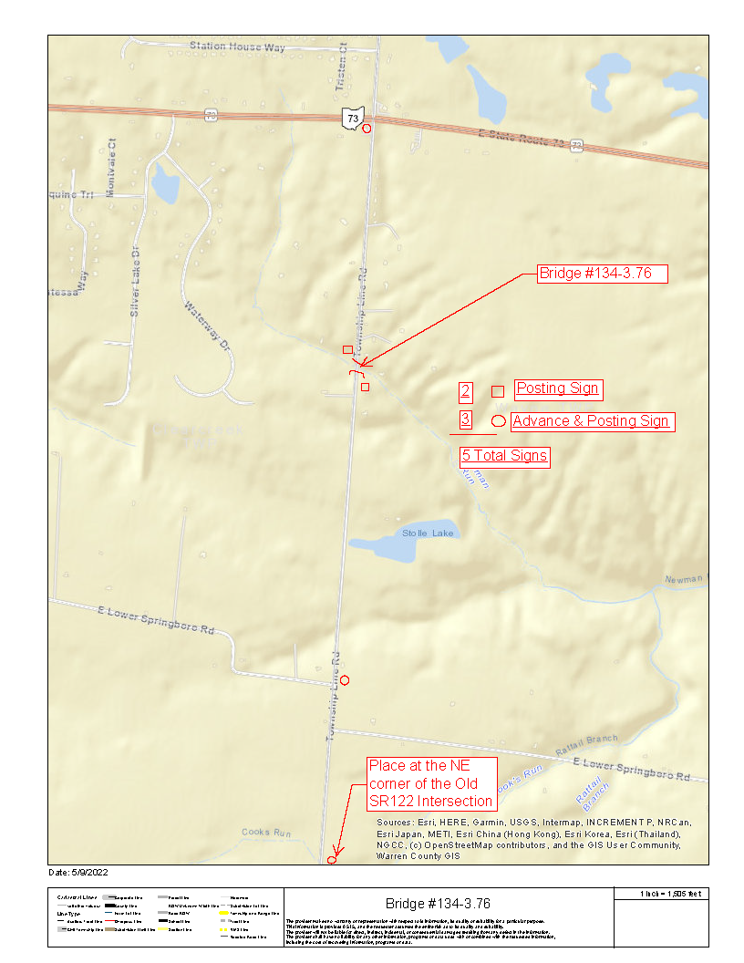Map of Bridge #134